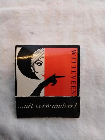 Vintage luciferboekje M.J. Witteveen’s Modemagazine zeldzaam beschikbaar voor biedingen