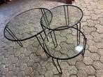 Set van 3 salontafels, Huis en Inrichting, Tafels | Salontafels, Ophalen, Rond, 50 tot 100 cm, Zo goed als nieuw