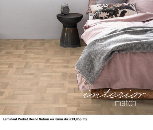 Parket decor laminaat Natuur eik 8mm dik €13,95p/m2, Huis en Inrichting, Stoffering | Vloerbedekking, Nieuw, Laminaat, Bruin, 75 m² of meer