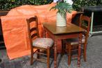 Tafel met 2 stoelen Vintage, Ophalen, Gebruikt, 50 tot 100 cm, Vintage