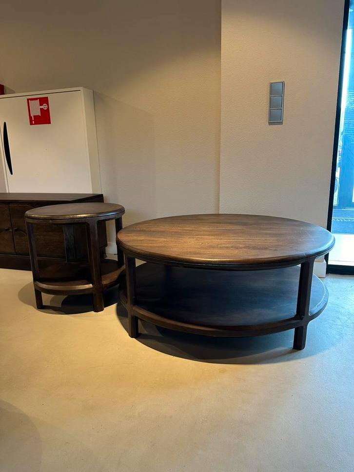 Salontafel/Bijzettafel | Walnoot bruin Mangohout, Huis en Inrichting, Woonaccessoires | Overige, Nieuw, Ophalen of Verzenden