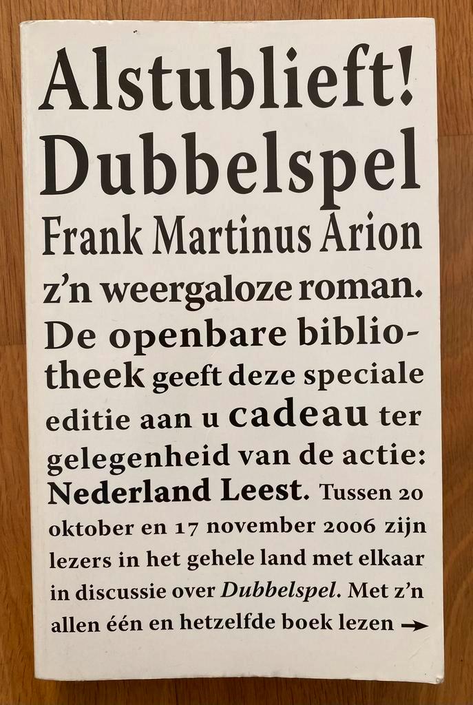 ALSTUBLIEFT! DUBBELSPEL - Frank Martinus Arion (2006), Boeken, Romans, Gelezen, Nederland, Verzenden