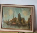 Prachtig schilderij Dordrecht Frans Simon Hoos Oud werk, Antiek en Kunst, Ophalen