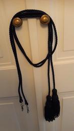 2 Antieke Donkerblauwe zijden gordijnkoorden - embrasses, 100 tot 150 cm, Blauw, Nieuw, Ophalen of Verzenden