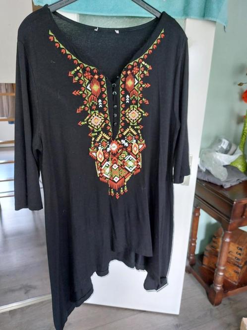 Zwarte tuniek z.g.a.n, Kleding | Dames, Blouses en Tunieken, Zo goed als nieuw, Maat 46/48 (XL) of groter, Zwart, Ophalen of Verzenden