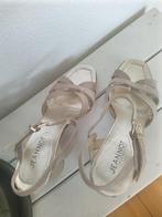 JEANNOT suede beige nude sandalen met hak mt 39, JEANNOT, Beige, Ophalen of Verzenden, Schoenen met hoge hakken