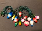 Nieuwstaat! Oude kerstverlichting met glazen lampion lampjes, Ophalen of Verzenden, Zo goed als nieuw