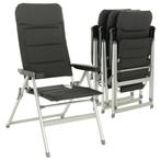 💖️️ 4 LUXE ZWARTE CAMPINGSTOELEN TUINSTOELEN, Verzenden, Nieuw, Campingstoel