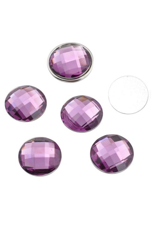 Lila cabochon (plaksteen) van 8 mm rond (12 stuks), Hobby en Vrije tijd, Kralen en Sieraden maken, Nieuw, Kraal, Verzenden