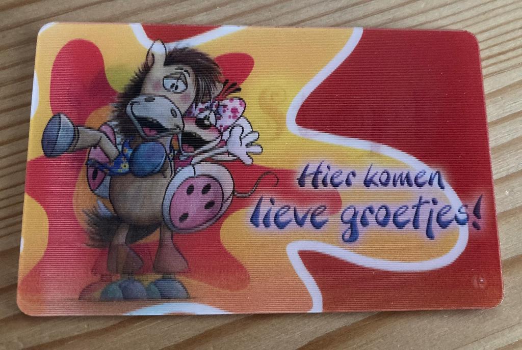 Diddl pasje - Stop hier komen lieve groetjes - nummer 18, Verzamelen, Diddl, Ophalen of Verzenden, Diddl, Zo goed als nieuw, Overige typen