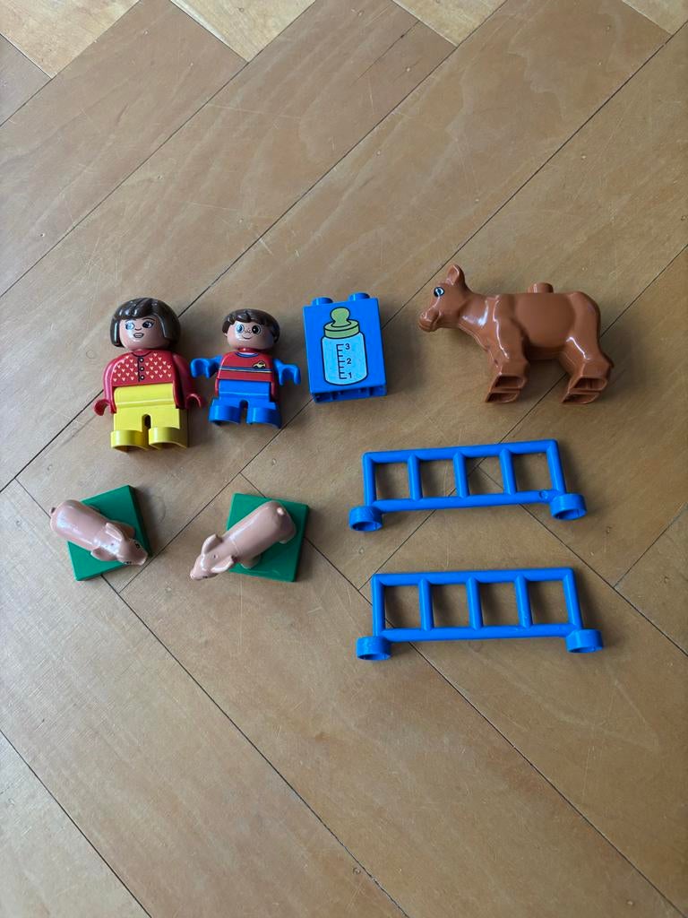 Lego Duplo set met kinderboerderijdieren en figuren!, Ophalen of Verzenden, Zo goed als nieuw, Losse stenen, Duplo