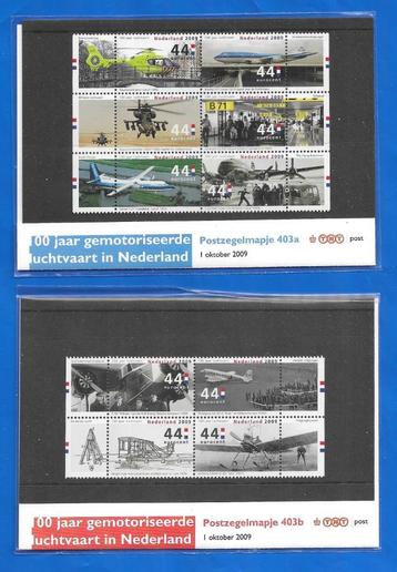 Postzegelmapje 403 A & B 100 jaar gemotoriseerde luchtvaart  beschikbaar voor biedingen