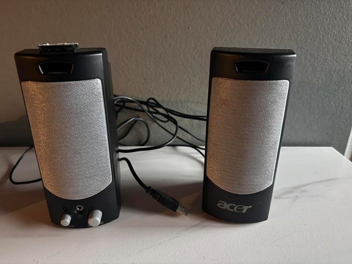 twee Acer-computer speaker, Computers en Software, Pc speakers, Gebruikt, Ophalen of Verzenden