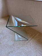 Bijzettafel, glas, in de vorm van een Z, Minder dan 55 cm, Vierkant, Modern strak minimalistisch, Ophalen
