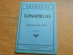 GRANADOS - TONADILLAS VOOR VOICE AND PIANO, Klassiek, Ophalen of Verzenden, Zo goed als nieuw, Artiest of Componist