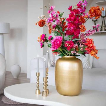 Zijden bloemen boeket roze oranje | moederdag actie ️ beschikbaar voor biedingen