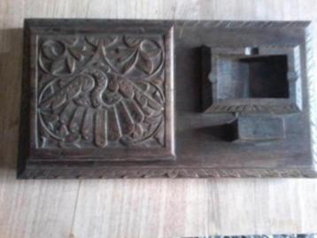 Mooi antiek houten bureau set, massief houtsnijwerk in goede beschikbaar voor biedingen