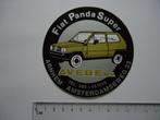 sticker oud FIAT PANDA Super dealer Avebe arnhem auto garage, Verzenden, Zo goed als nieuw, Bedrijf of Vereniging