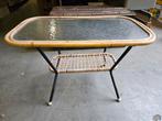 Vintage rotan tafel, Huis en Inrichting, Ophalen, 50 tot 100 cm, 50 tot 100 cm, Minder dan 50 cm