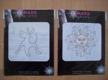 Strass glitter opstrijk sticker afbeelding hond / zon NIEUW beschikbaar voor biedingen