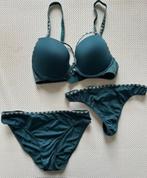 Lingerie Marlies Dekkers BH 70C, string + slip Small (R223), Marlies Dekkers, Ophalen of Verzenden, Groen, Setje
