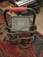 Oude bouwlamp met handvat, Gebruikt, Met statief, Ophalen of Verzenden, Lamp met armatuur