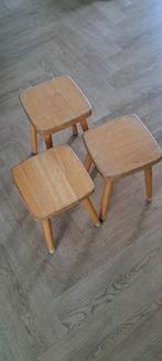 Vintage krukjes 4x, Ophalen, Gebruikt, Hout