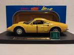 Ferrari 246 GT Dino geel 1972 Anson metal 1:18 KRD, Hobby en Vrije tijd, Modelauto's | 1:18, Ophalen of Verzenden, Zo goed als nieuw
