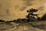 Tekening Louis Albert Roessingh, Drents heidelandschap, 1937, Ophalen of Verzenden