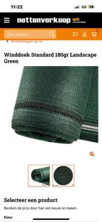 Winddoek 2.5m1 hoog x 50m1 op rol - nieuw - groen, Ophalen, Zo goed als nieuw