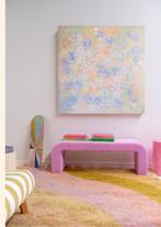 Bloemen schilderij, canvas, werk aan de muur, Antiek en Kunst, Kunst | Schilderijen | Abstract, Ophalen