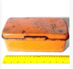 Oud Antiek Blik oranje. Vintage Kist van Retro Verzameling, Verzamelen, Blikken, Ophalen of Verzenden, Gebruikt, Overige