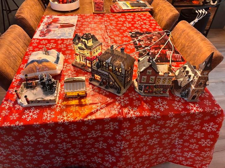 Kerstdorp huisjes, Diversen, Kerst, Gebruikt, Ophalen