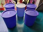 tupperware ruimtespaarders; duimdrukdeksel; blauw, Ophalen of Verzenden, Zo goed als nieuw, Wit, Bus of Trommel