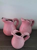 3 roze kruiken. 2 grote 1 kleinere, Minder dan 50 cm, Ophalen of Verzenden, Zo goed als nieuw, Overige kleuren