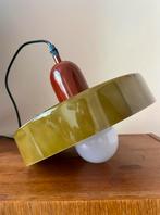 Hanglamp glas groen/ Bordeaux, vintage/ retro/ bauhaus stijl, Huis en Inrichting, Lampen | Hanglampen, Ophalen, Zo goed als nieuw