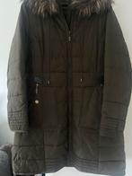 District legergroene jas met bontkraag - Maat L, Ophalen of Verzenden, Zo goed als nieuw, Maat 42/44 (L), Groen
