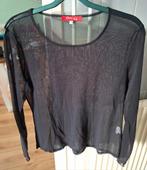 Paprika zwart  "doorkijk"  shirt maat 5 = 52, Kleding | Dames, Zwart, Ophalen of Verzenden, Zo goed als nieuw, Lange mouw
