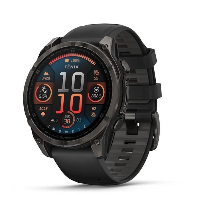 GARMIN FENIX 8-47mm AMOLED, Sieraden, Tassen en Uiterlijk, Smartwatches, Zo goed als nieuw, Android, Zwart, Afstand, Calorieverbanding