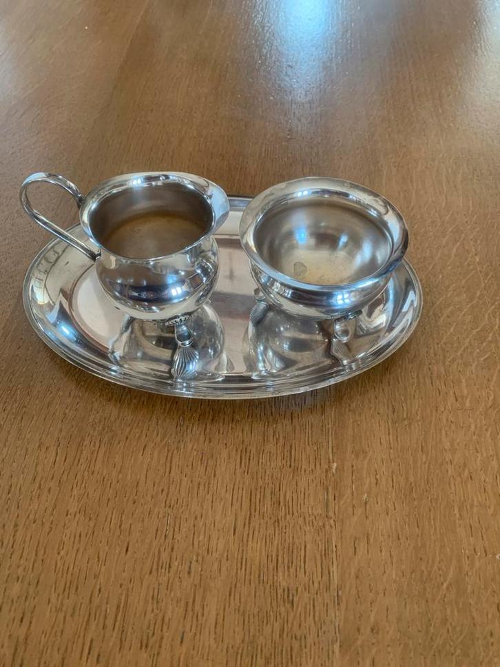 Verzilverd Roomstel Van Kempen en Begeer, Antiek en Kunst, Antiek | Goud en Zilver, Zilver, Ophalen of Verzenden