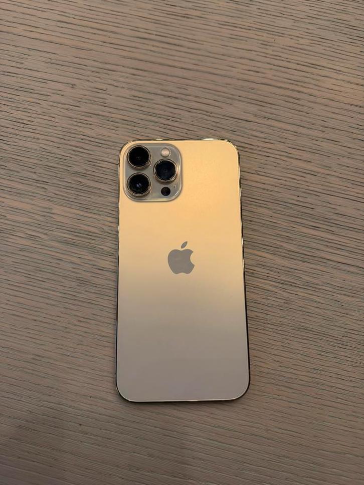 iPhone 13 Pro Max 128GB Goud - Topstaat!, Telecommunicatie, Mobiele telefoons | Apple iPhone, Zo goed als nieuw, 128 GB, Zonder abonnement