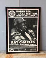 Originele North Sea Jazz poster ingelijst 1997 Ray Charles, Verzamelen, Ophalen of Verzenden, Zo goed als nieuw, Rechthoekig Staand