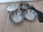 Pannenset speelgoed keuken, Kinderen en Baby's, Speelgoed | Speelkeukens, Ophalen of Verzenden, Zo goed als nieuw, Overige materialen