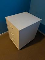 Witte IKEA ladekast op wieltjes - ophalen, Huis en Inrichting, Kasten | Ladekasten, 3 of 4 laden, Ophalen, Gebruikt, 25 tot 50 cm