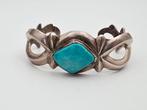 Turquoise sterling zilver Navajo armband tribal country, Sieraden, Tassen en Uiterlijk, Ophalen of Verzenden, Zilver, Armband