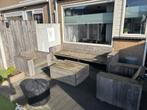 Steigerhouten loungeset (bank, stoelen, hocker), Ophalen, Gebruikt, Hout