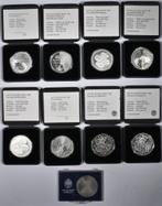 9 zilveren 50 gulden munten in FDC kwaliteit., Setje, Koningin Beatrix, Zilver, Ophalen of Verzenden