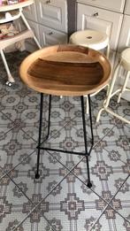 Bar kruk indusrieel, Huis en Inrichting, Barkrukken, 1 kruk, Ophalen, Zo goed als nieuw, 60 tot 90 cm