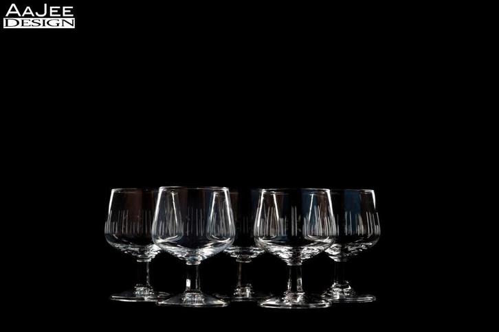 5 X  Royal Leerdam –  A.D. Copier – Atlanta – Bitterglas, Verzamelen, Glas en Borrelglaasjes, Zo goed als nieuw, Borrel- of Shotglas