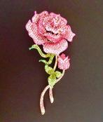 Mooie goudkleurige broche van roos met Swarovoski elementen, Sieraden, Tassen en Uiterlijk, Broches, Overige materialen, Verzenden